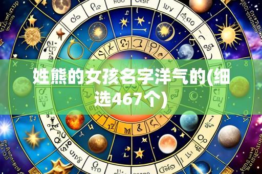 姓熊的女孩名字洋气的(细选467个)