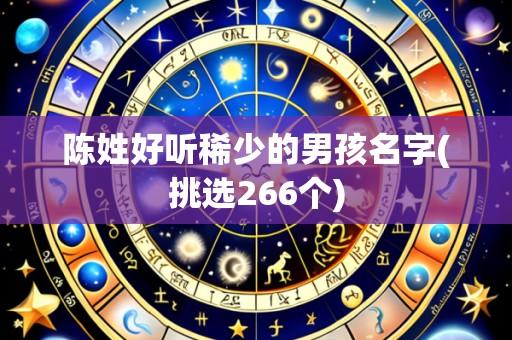陈姓好听稀少的男孩名字(挑选266个)