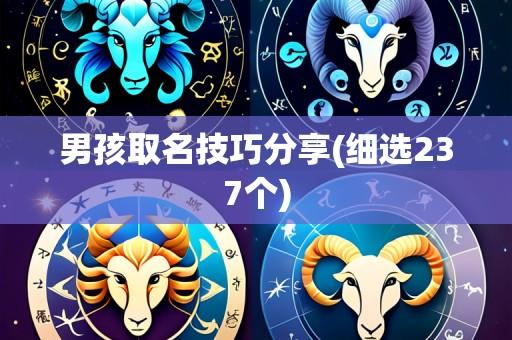 男孩取名技巧分享(细选237个)