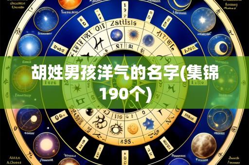 胡姓男孩洋气的名字(集锦190个)