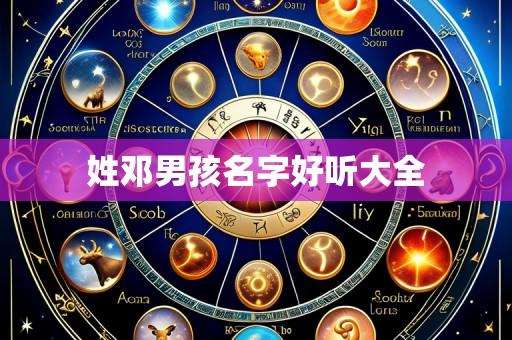 姓邓男孩名字好听大全