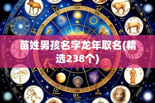 苗姓男孩名字龙年取名(精选238个)