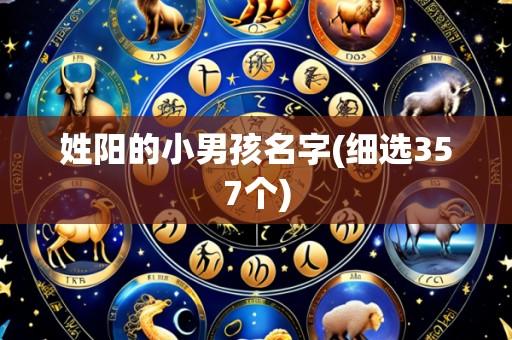 姓阳的小男孩名字(细选357个)