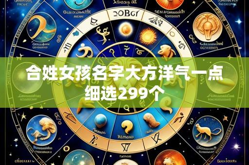 合姓女孩名字大方洋气一点细选299个
