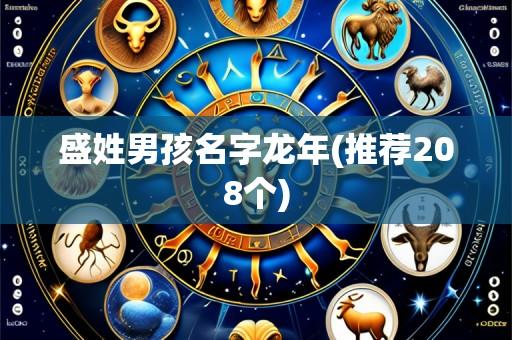 盛姓男孩名字龙年(推荐208个)